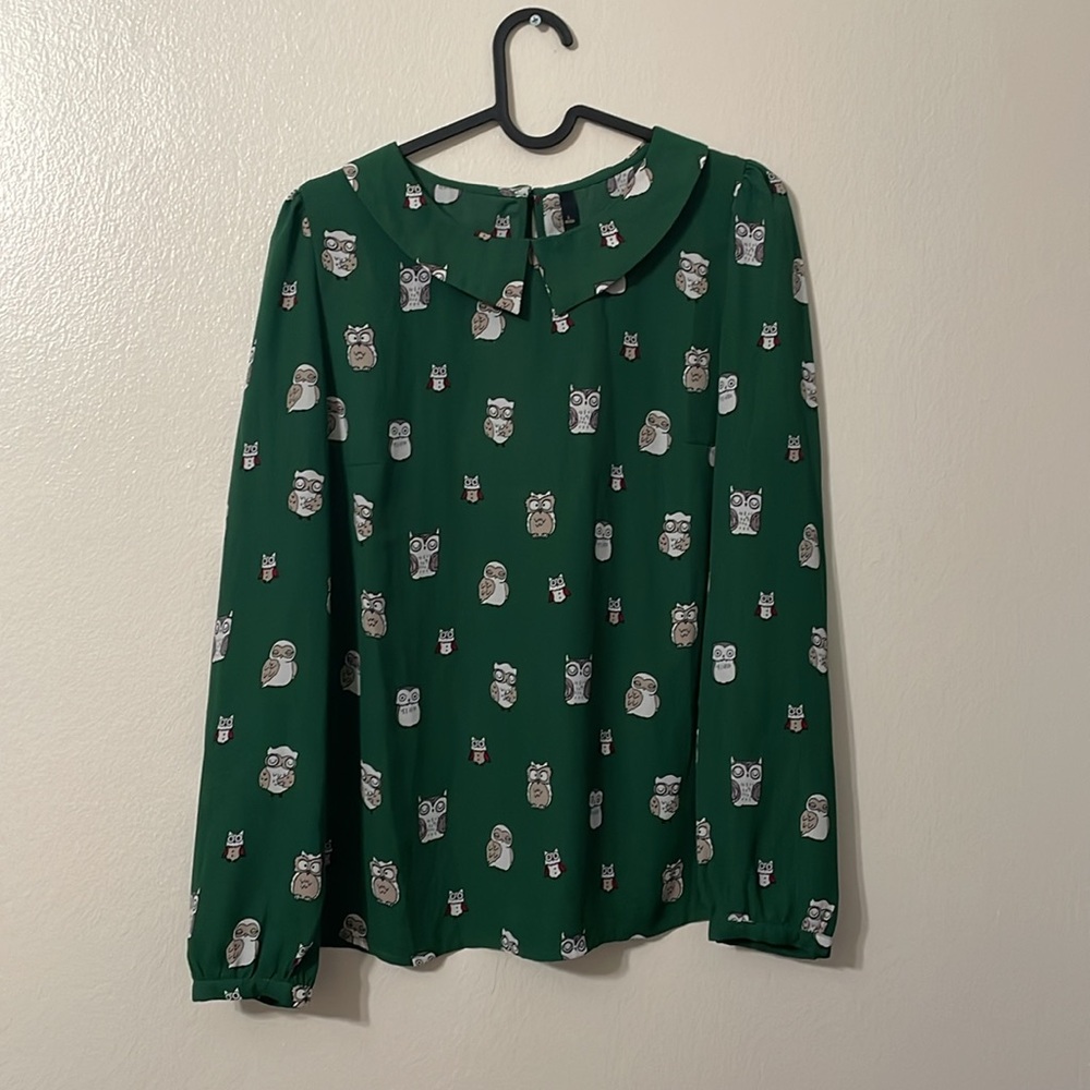Dark Green Long Cute Sleeve
